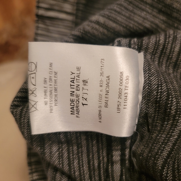 Balenciaga Vintage Black and White Striped Wide-Legged Jeans - Picture 6 of 8